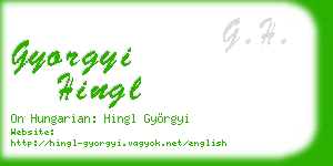 gyorgyi hingl business card